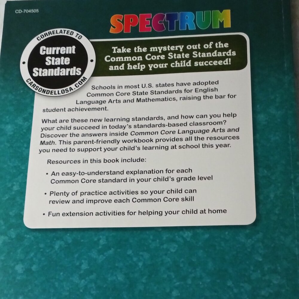 Spectrum Common Core Language Arts and Math, Grade 5 (Paperback) - Picture 2 of 2